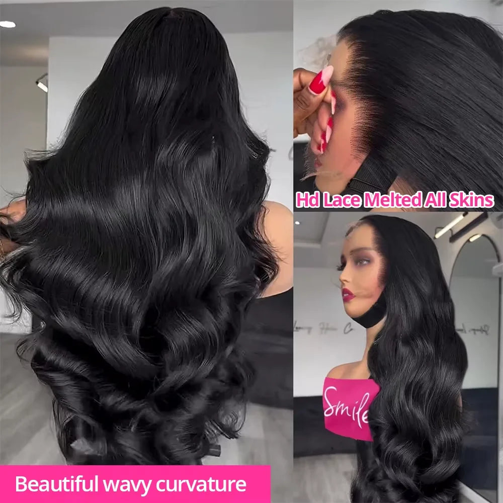 300 Density 30 36 Inch Body Wave Lace Frontal Human Hair Wigs 13x6 13x4 Remy Transparent 5x5 Glueless Wig Lace Front Wig