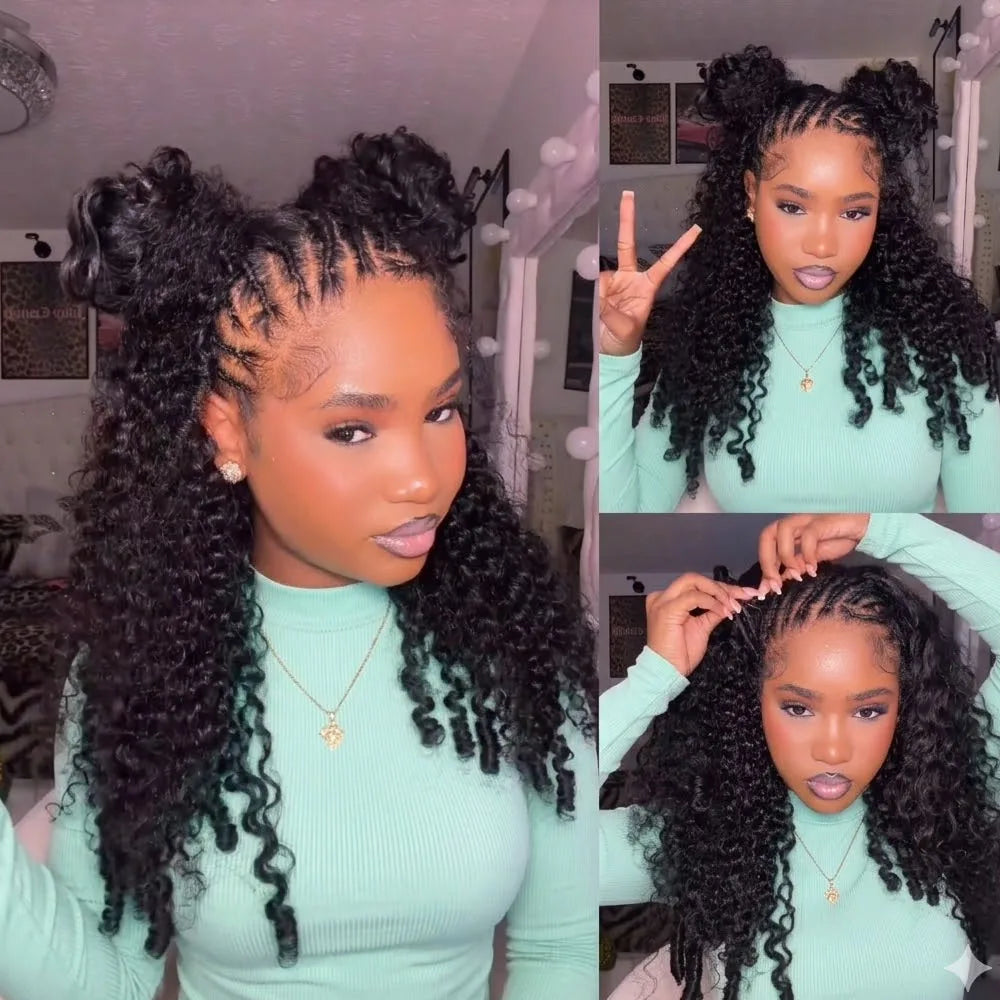 250% Vietnamese Burmese Curly Half Glueless Wigs Clip Ins Flip Over 3 IN 1 Burmese Curly Half Wig With Drawstring Human Hair Wig