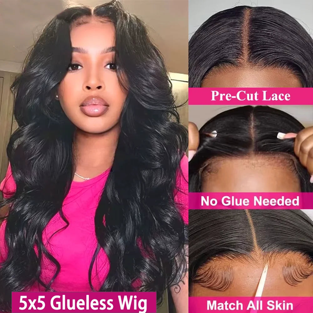300 Density 30 36 Inch Body Wave Lace Frontal Human Hair Wigs 13x6 13x4 Remy Transparent 5x5 Glueless Wig Lace Front Wig