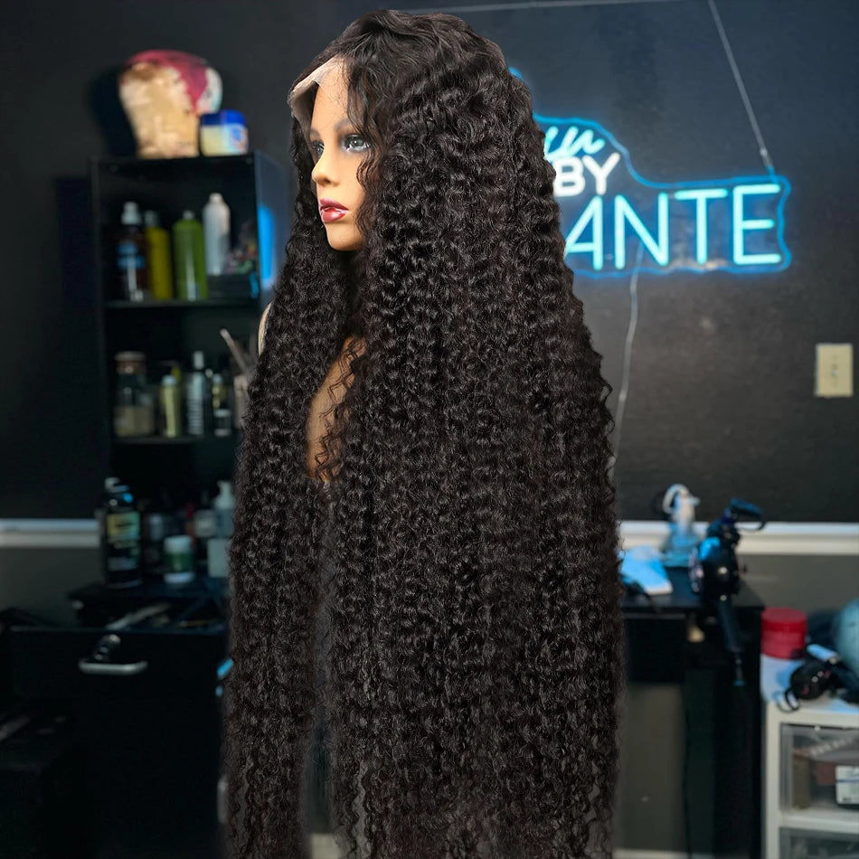 Deep Wave Human Hair Wig 13x6 Hd Lace Frontal Curly Wigs 30 40 Inch 13x4 Loose Water Wave Lace Front Wig For Women 250 Density