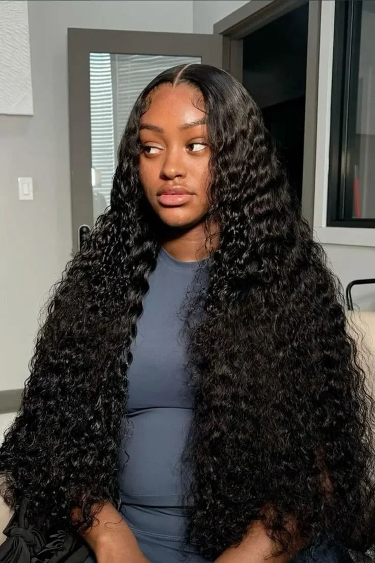 13x6 Hd Glueless Wear And Go Water Wave Wig Human Hair For Women 7x5 Frontal Curly Lace Front Wigs On Clearance Sale 250 Density