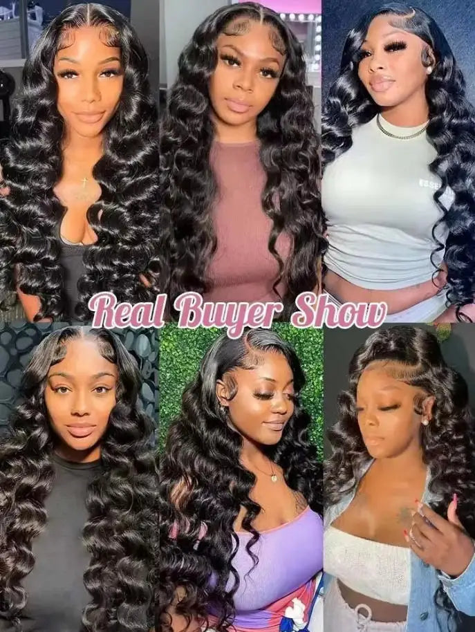 13x6 Lace Front Human Hair Wigs 40 42 Inch HD Loose Deep Wave Brazilian Curly Water Wavy 13x4 Lace Frontal Wigs For Women 250%