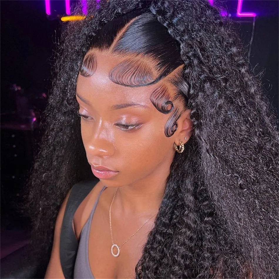 Deep Wave Human Hair Wig 13x6 Hd Lace Frontal Curly Wigs 30 40 Inch 13x4 Loose Water Wave Lace Front Wig For Women 250 Density