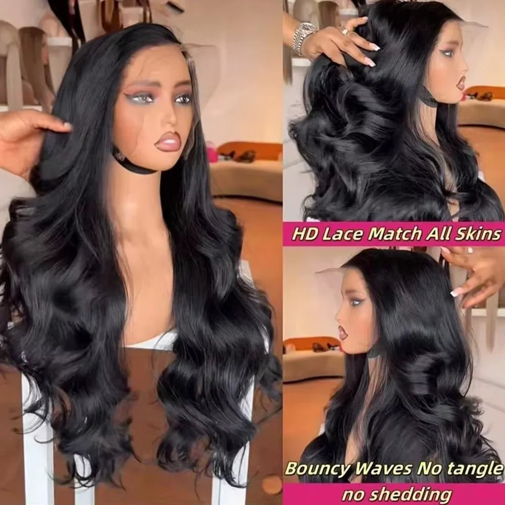42 Inch 250 Density Body Wave Lace Front Wigs Human Hair 13X4 HD Lace Frontal Wig 13X6 Hd Lace Frontal Wig Pre Plucked for Women