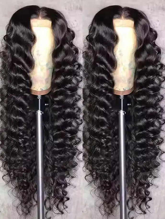 13x6 Lace Front Human Hair Wigs 40 42 Inch HD Loose Deep Wave Brazilian Curly Water Wavy 13x4 Lace Frontal Wigs For Women 250%