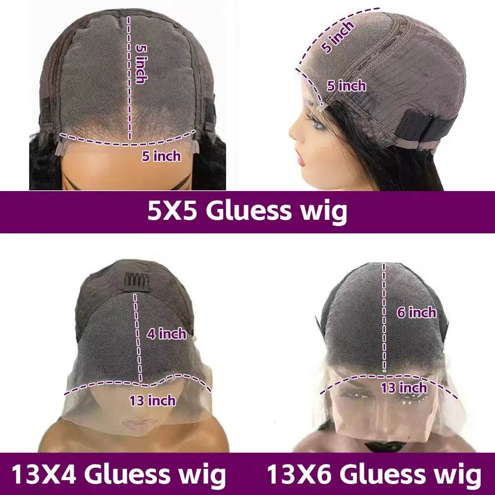 4C Curly Edges Kinky Straight Human Hair Wig 13X4 HD Transarent Lace Frontal Human Hair Wig Wear And Go Glueless Human Hair Wigs