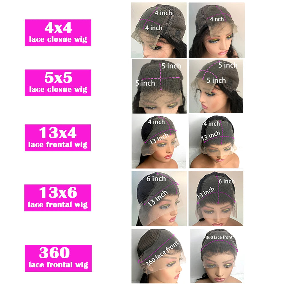 200 Density 40 Inch 13x6 Deep Wave Hd Lace Frontal Wigs Human Hair Curly Wigs Water Wave 13x4 Lace Front Wig For Black Women Wig