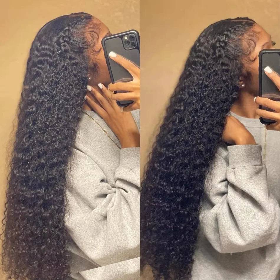 Deep Wave Human Hair Wig 13x6 Hd Lace Frontal Curly Wigs 30 40 Inch 13x4 Loose Water Wave Lace Front Wig For Women 250 Density