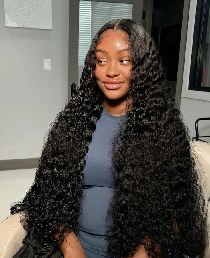 13x6 Hd Glueless Wear And Go Water Wave Wig Human Hair For Women 7x5 Frontal Curly Lace Front Wigs On Clearance Sale 250 Density