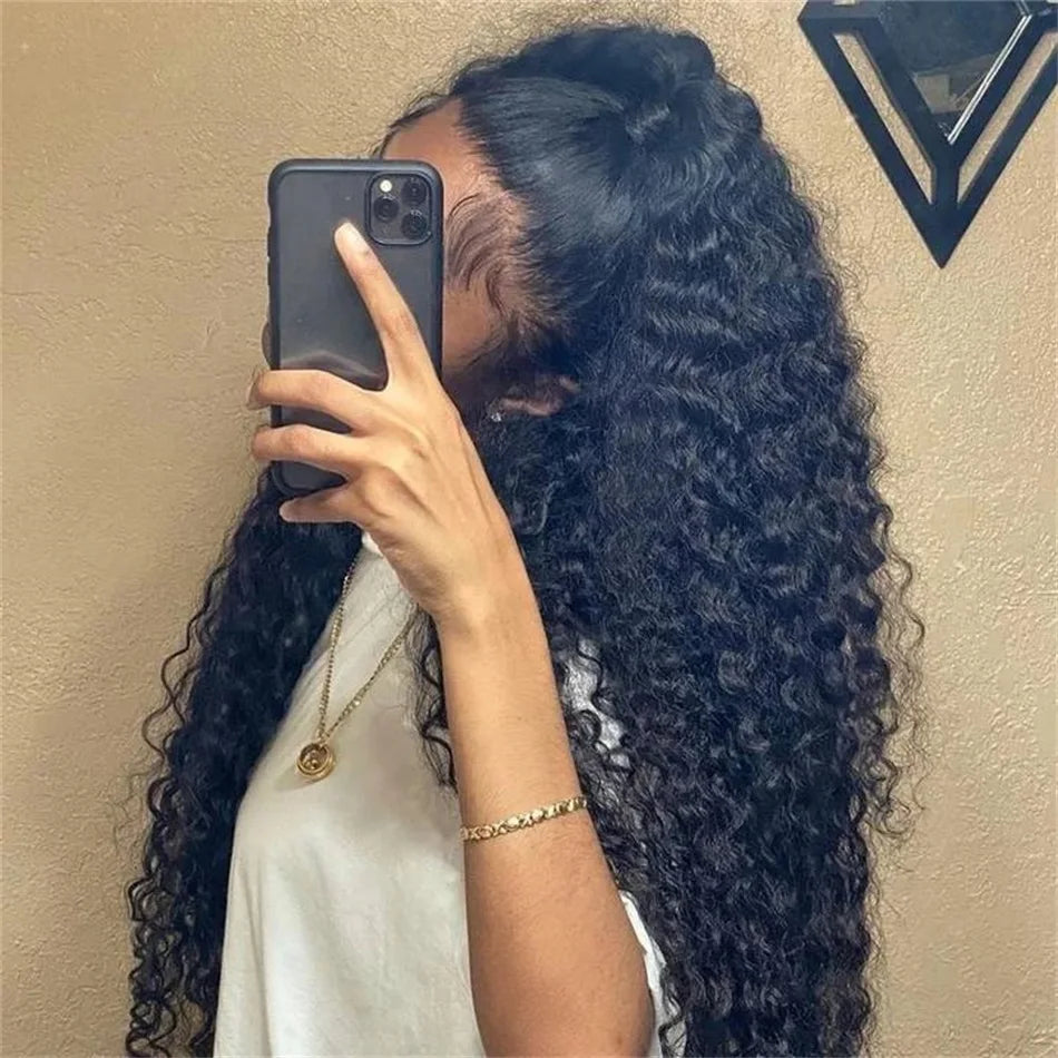 Deep Wave Human Hair Wig 13x6 Hd Lace Frontal Curly Wigs 30 40 Inch 13x4 Loose Water Wave Lace Front Wig For Women 250 Density