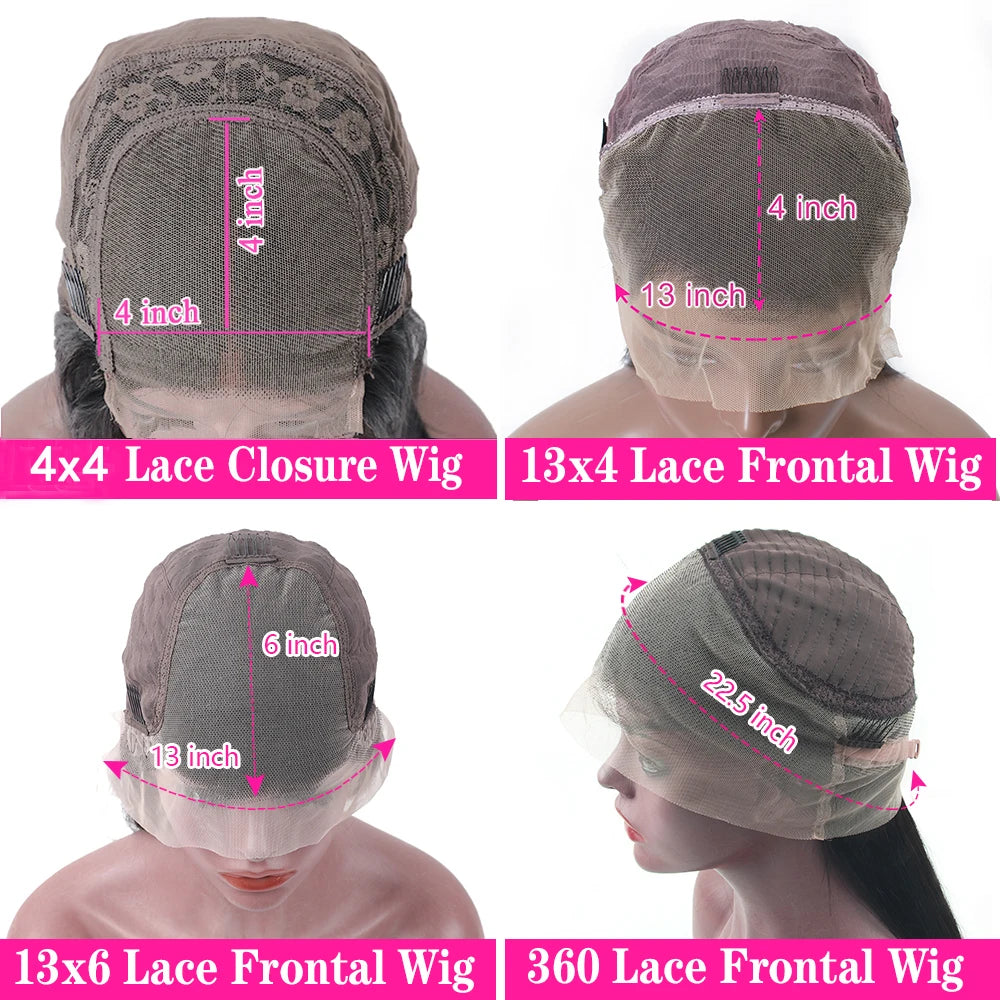 Chocolate Brown Curly Lace Front Human Hair Wigs 13x4 13x6 Brazilian Deep Wave Transparent HD Lace Frontal Wig 4x4 Bleached Wigs