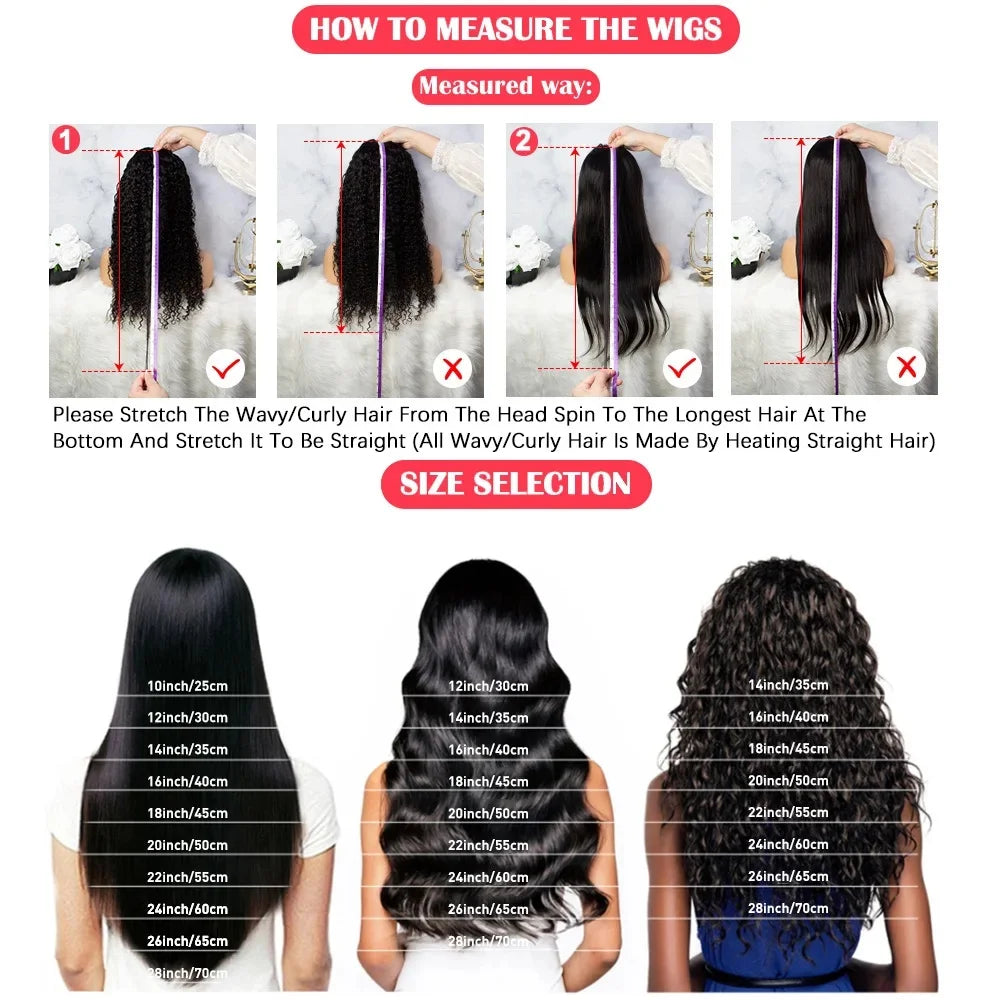 4C Curly Edges Kinky Straight Human Hair Wig 13X4 HD Transarent Lace Frontal Human Hair Wig Wear And Go Glueless Human Hair Wigs