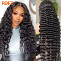 Deep Wave Wigs 13X4 HD Lace Front Human Hair Wig Curly Lace Front Human Hair Wig Pre Plucked Human Hair Wigs Long Human Hair Wig