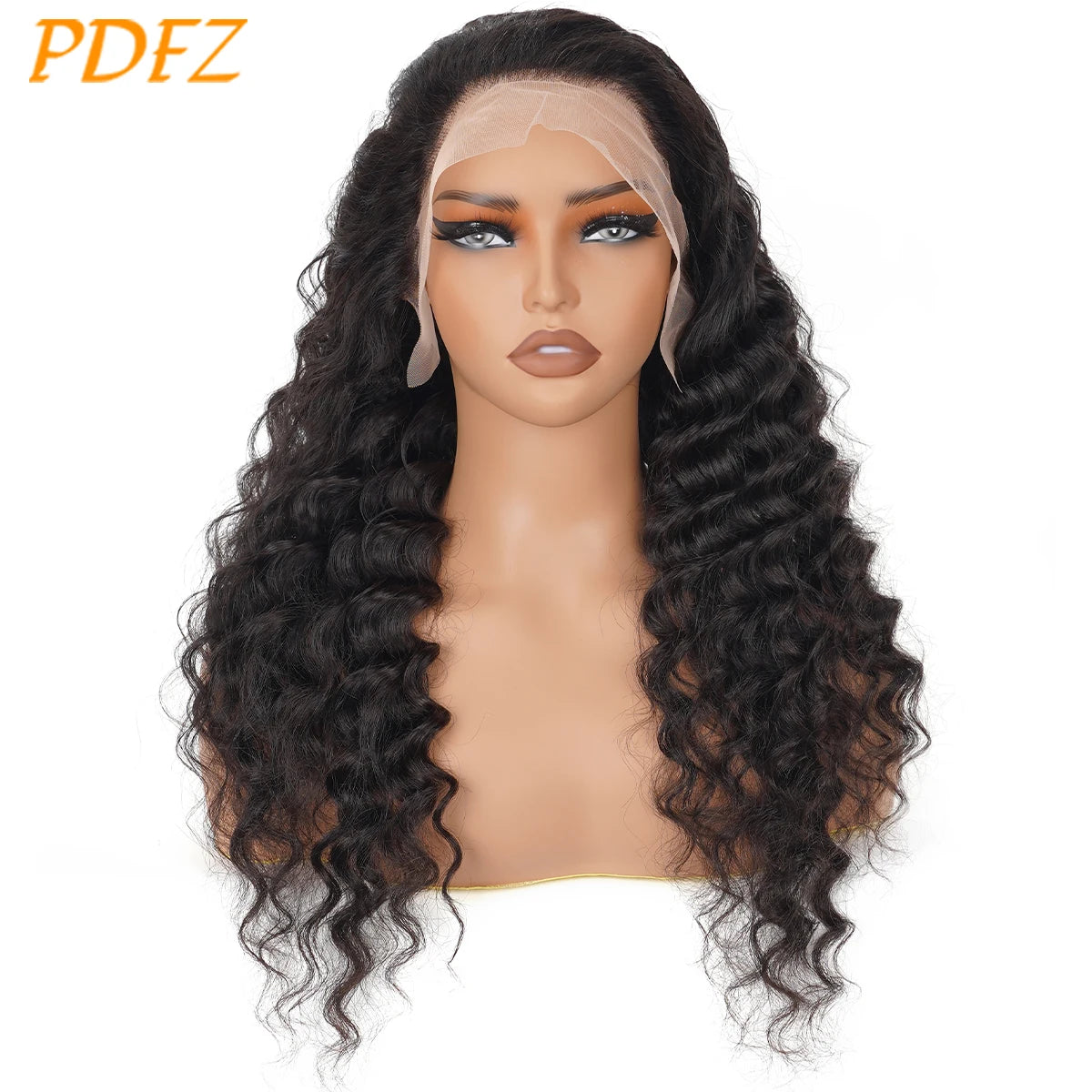 Deep Wave Wigs 13X4 HD Lace Front Human Hair Wig 42 Inch Long Curly Lace Front Human Hair Wig Pre Plucked Human Hair Wigs