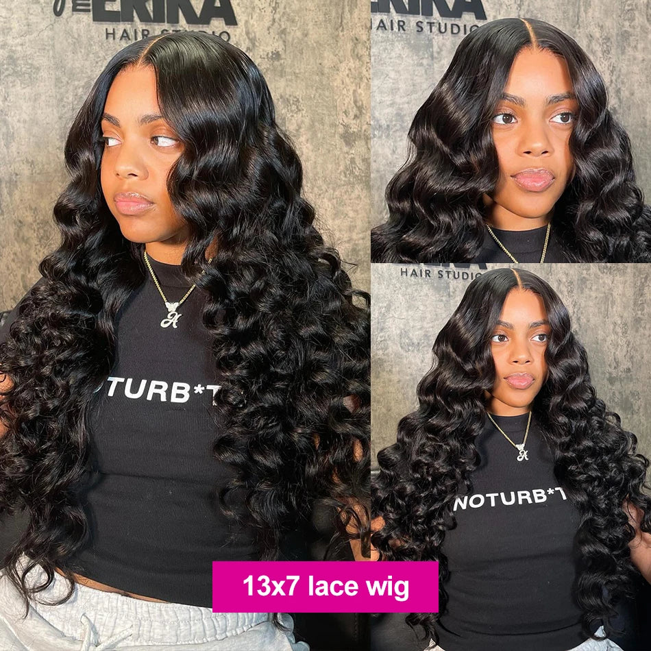 30 40 Inch Loose Deep Wave Human Hair Wig 13x4 13x6 Hd Lace Frontal Wigs For Women 250 Density Lace Front Curly Human Hair Wig
